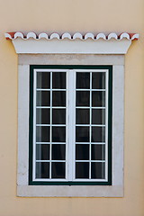 Image showing Old window of traditional fisherman houses of Lisbon, Portugal