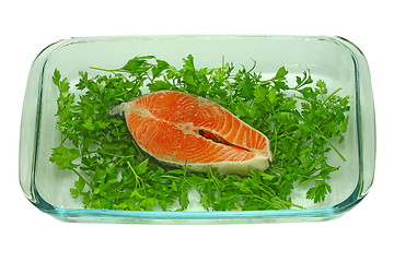 Image showing fresh salmon steak