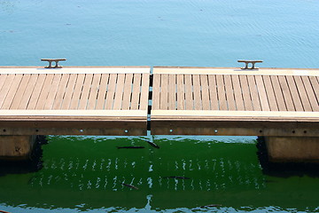 Image showing Wooden pier by the sea