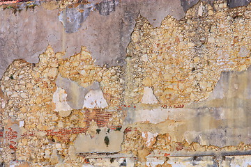 Image showing Beautiful old wall with cracks and texture