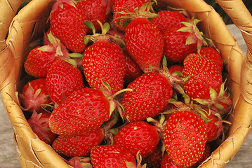 Image showing basket of the strawberries