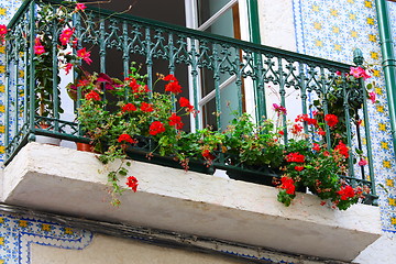 Image showing Floral balcony