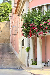 Image showing Street in the old centre in Lisbon, Portugal