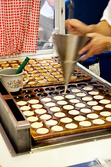 Image showing Poffertjes mini pancakes
