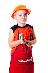 Image showing Cute boy with hammer