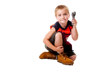 Image showing Boy with wrench