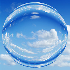 Image showing blue sky orb ball bubble