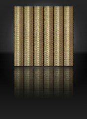 Image showing rows of coins money
