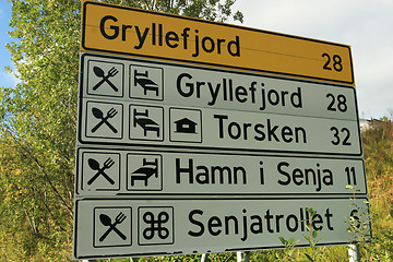 Image showing Sign in Senja