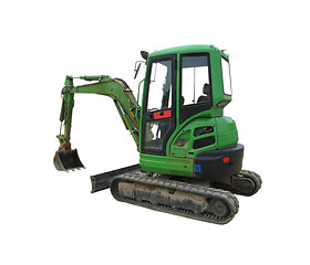 Image showing Green Excavator