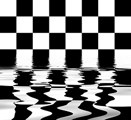 Image showing Flooded chess board