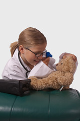 Image showing Little girl doctor