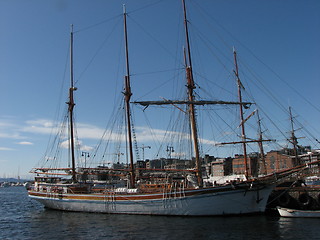 Image showing Old ship in Oslo harbour