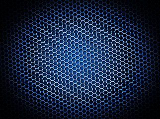 Image showing Honeycomb Background Blue
