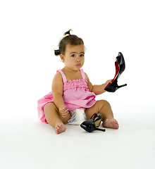 Image showing girl with high heels shoes