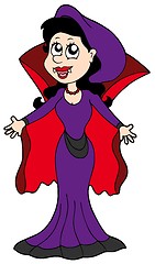 Image showing Cute vampire woman