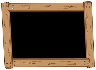 Image showing Wooden blackboard