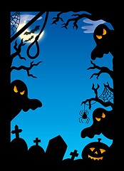 Image showing Spooky silhouette frame