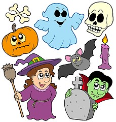 Image showing Halloween cartoons collection