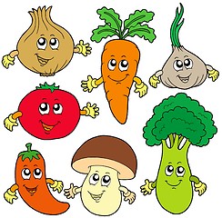 Image showing Cute cartoon vegetable collection