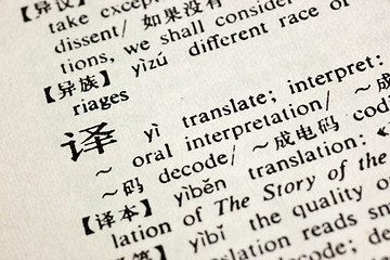 Image showing Translate written in Chinese