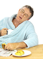 Image showing Nerdy Man Asleep 