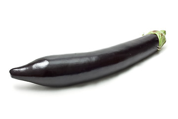 Image showing Long aubergine isolated on white