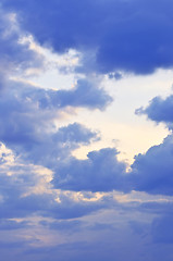 Image showing Stormy sky with sunshine