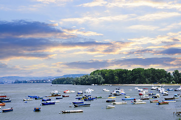 Image showing River boats on Danube