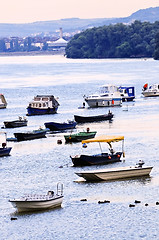 Image showing River boats on Danube