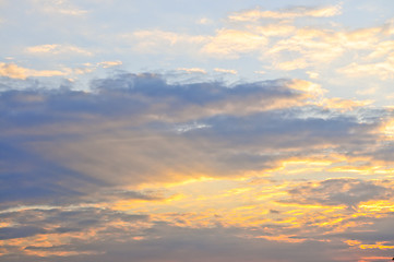 Image showing Sunset sky