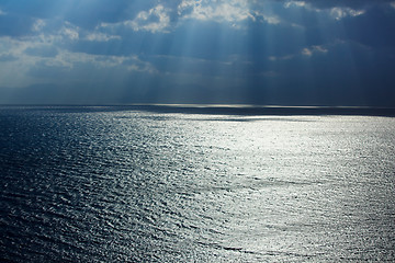 Image showing Sun road on water surface