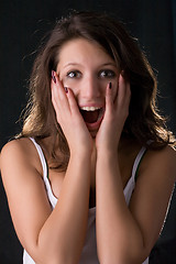 Image showing surprised girl