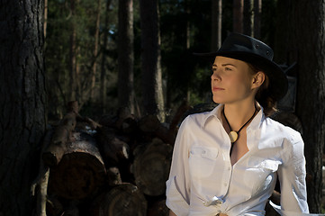 Image showing Woman-cowboy