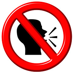 Image showing Do Not Speak 3d sign