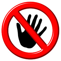 Image showing Do Not Touch 3d sign