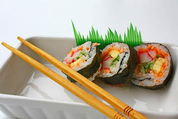 Image showing Sushi & Chopsticks