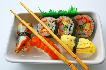 Image showing Sushi & Chopsticks