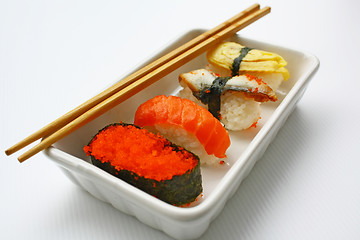 Image showing Sushi & Chopsticks