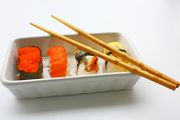 Image showing Sushi & Chopsticks