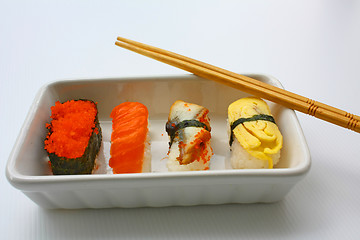 Image showing Sushi & Chopsticks