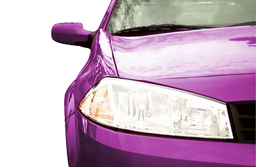 Image showing Pink Sport Car - Front side, half