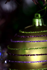 Image showing Christmas ornaments on tree.