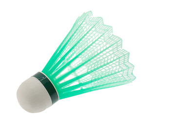 Image showing Green shuttlecock