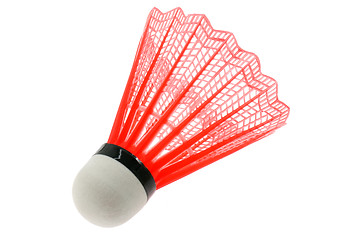 Image showing Red shuttlecock