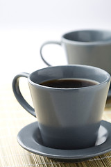 Image showing Two black filter coffees.