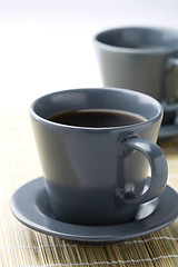 Image showing Two black filter coffees.