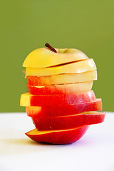 Image showing Apple slices in apple shape