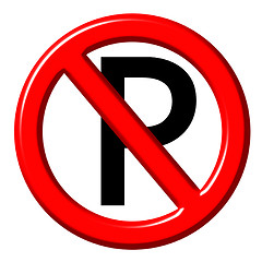 Image showing No parking 3d sign 