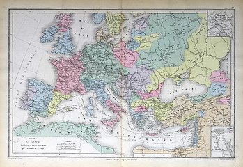 Image showing Old map of 1883, Europe